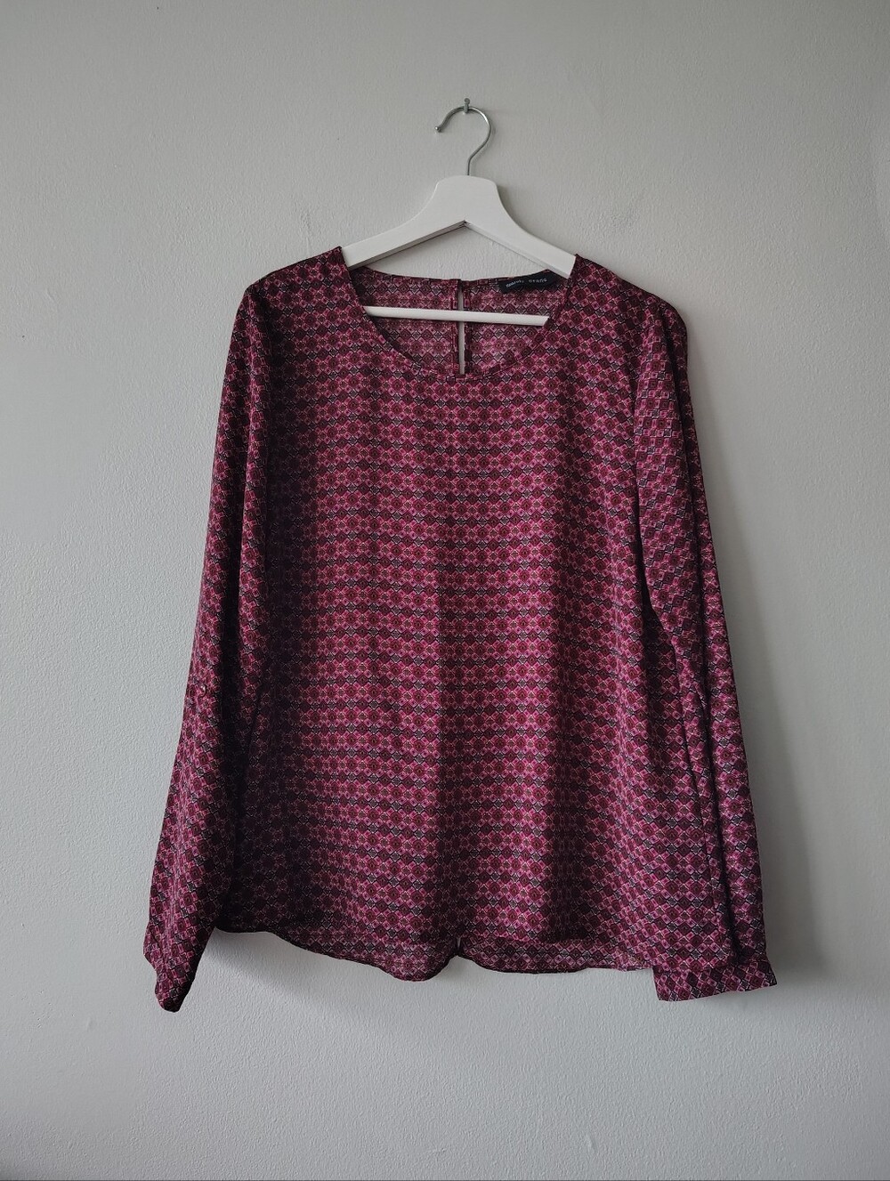 Mandy Evans Burgundy Patterned Blouse